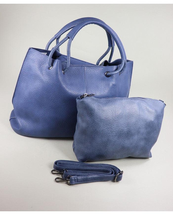 Mala Azul Lisa de Senhora com Bolsa Interior