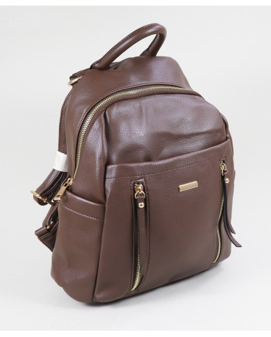 Mochila de Lady Brown con múltiples bolsillos