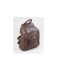 Lady's Brown Backpack with Multiple Pockets