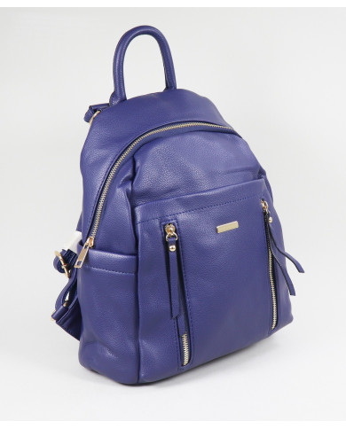 Damas Mochila azul con múltiples bolsillos