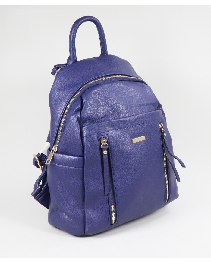 Damas Mochila azul con múltiples bolsillos