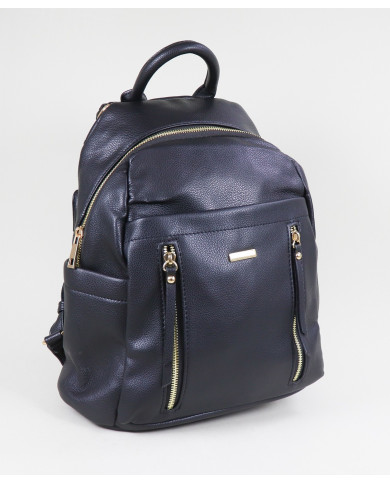 Ladies Black Backpack with Multiple Pockets