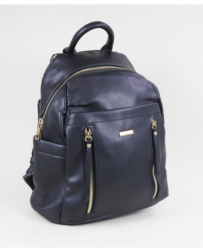 Ladies Black Backpack with Multiple Pockets