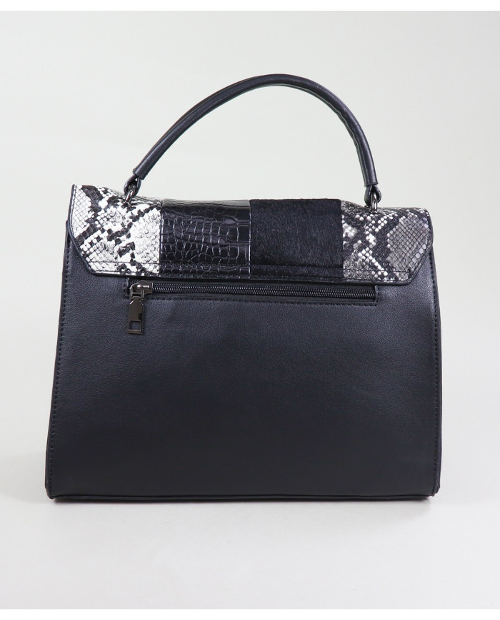 Mala Preto de Senhora estilo Patchwork