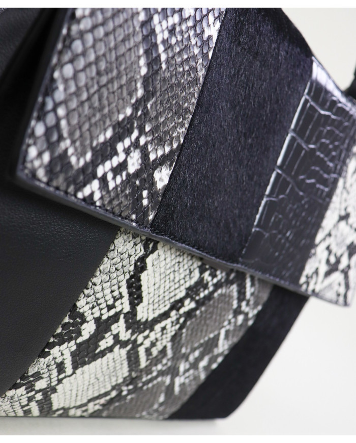 Mala Preto de Senhora estilo Patchwork