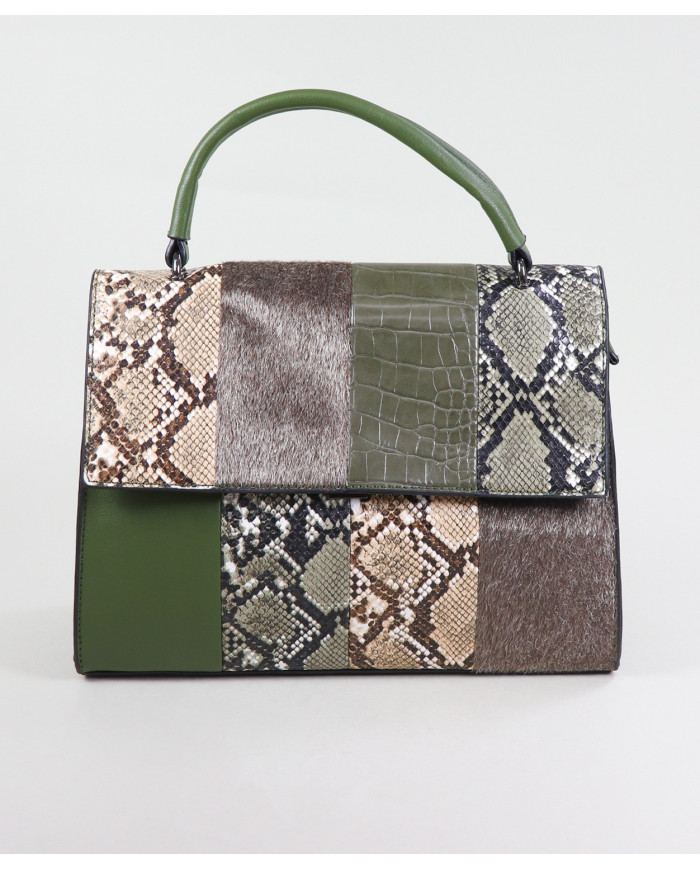 Women's Green Bag Style Patchwork