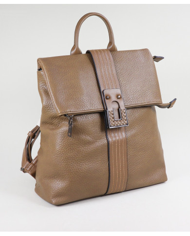 Lady's Cocoa Mochila con Detalle Metallic