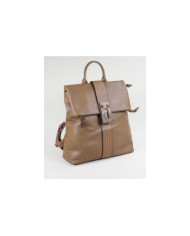Lady's Cocoa Backpack with Metallic Detail | Ginova