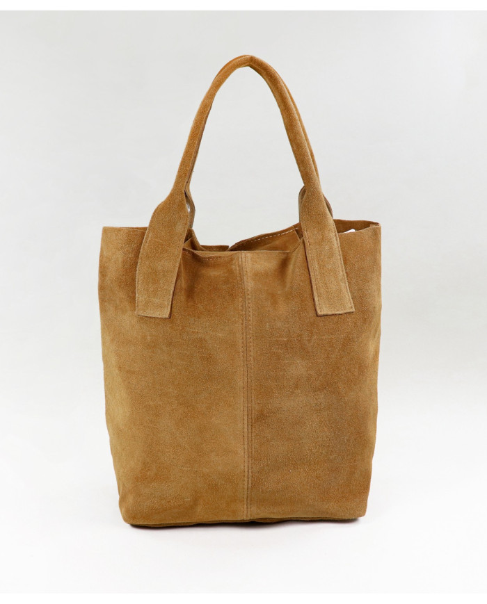 Mala em Pele Camel de Senhora com Bolsa