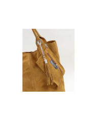 Lady Camel Leather Bag with Bag