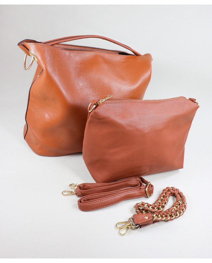 Mala Camel de Senhora com Bolsa Interior