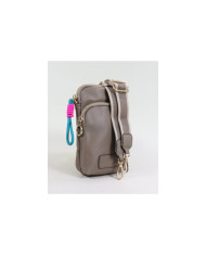 Carteira / Mala Taupe de Senhora com Cordão Decorativo