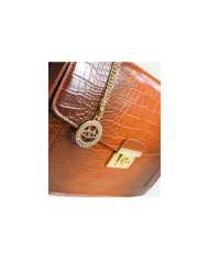 Lady Camel Bag with Metallic Detail