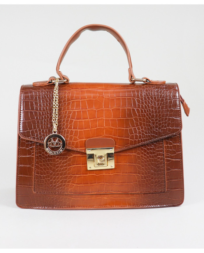 Lady Camel Bag with Metallic Detail