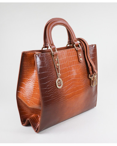 Lady Camel Bag with Metallic Detail