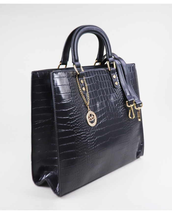 Ladies' Black Case with Metallic Detail