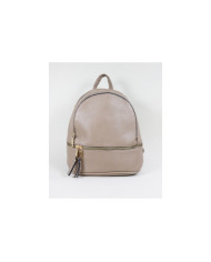 Ladies Taupe backpack with Various Partitions