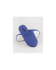 Chinelos DeFonseca de Quarto Azul com Padrão