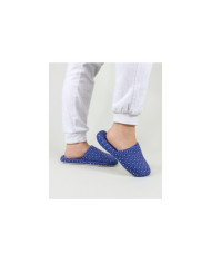 Chinelos DeFonseca de Quarto Azul com Padrão