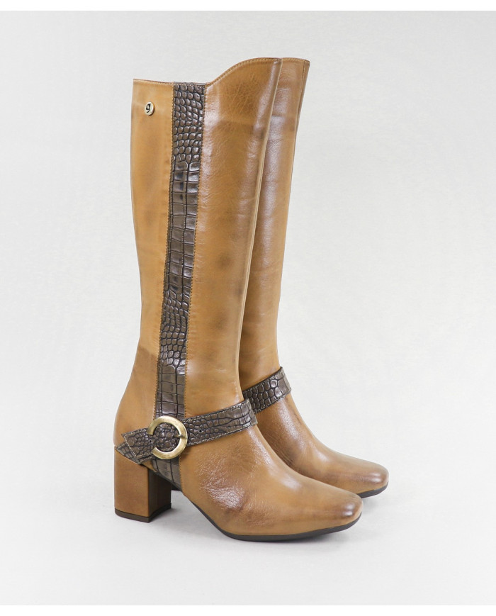 Botas Cano Alto Ginova de Tacão