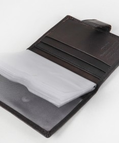 Men's Brown Leather Wallet for Cards