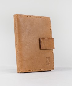 Men's Camel Leather Wallet for Cards
