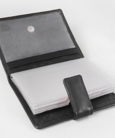 Men's Blacks Leather Wallet for Cards