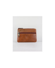 Camel Leather Men's Wallet for Coins