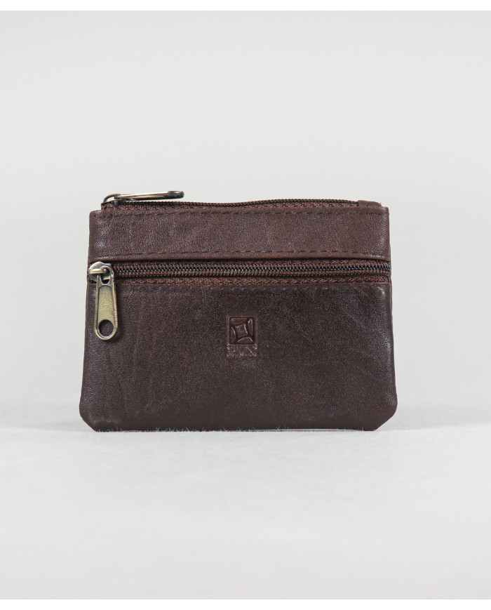 Brown Leather Wallet for Coins