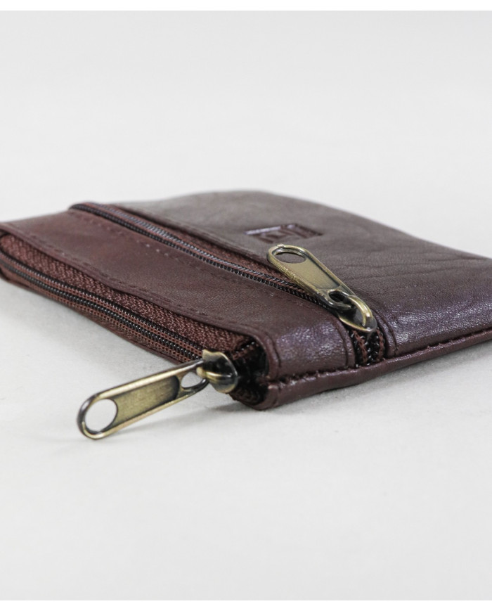 Brown Leather Wallet for Coins