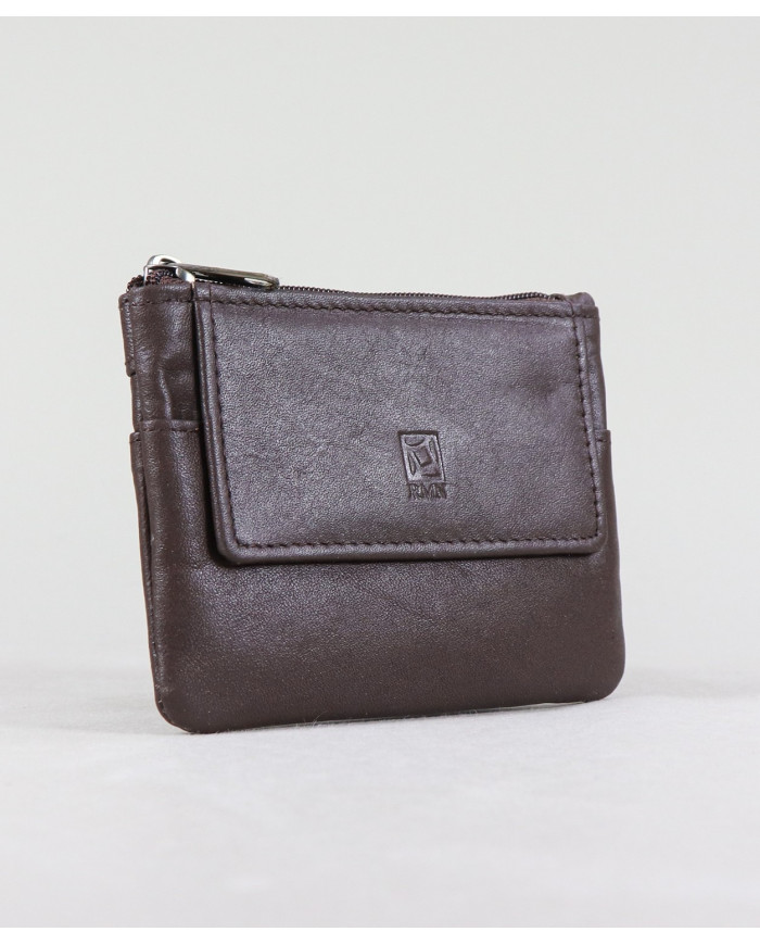 Cartera de Hombre de Piel Marrón