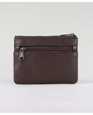 Cartera de Hombre de Piel Marrón