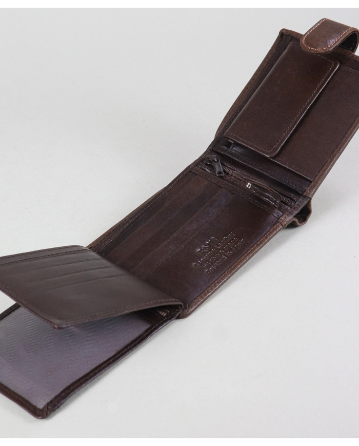 Carteira de Homem em Pele Castanha