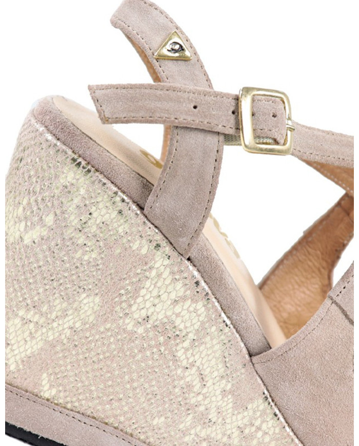 Sandalias de Cunha Ginova con brillo