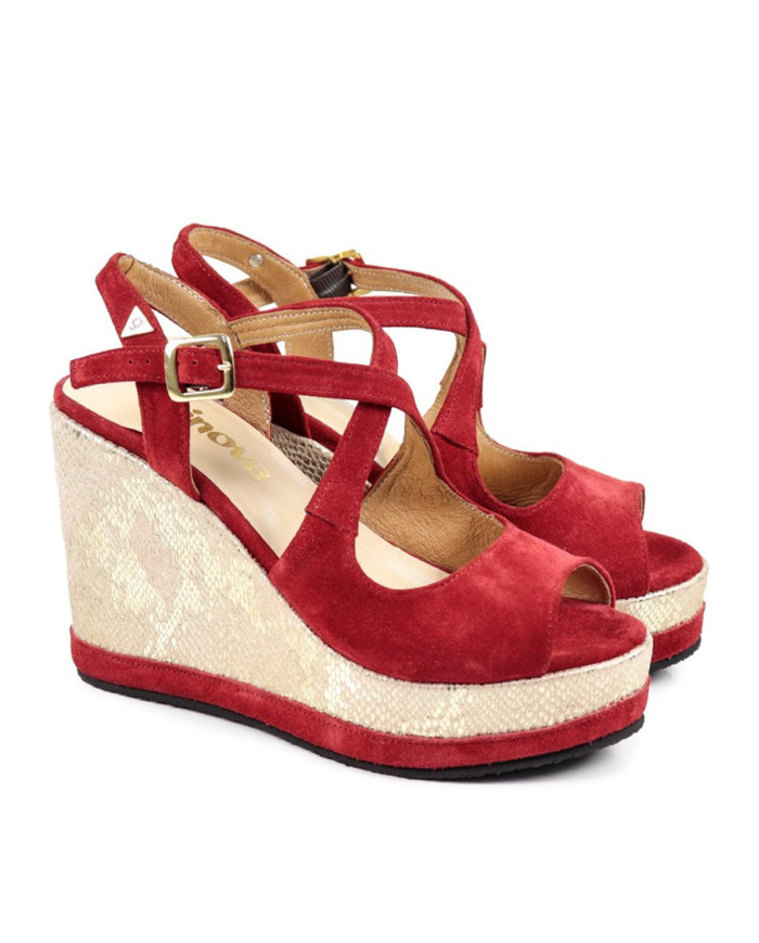 Sandalias de Cunha Ginova con brillo