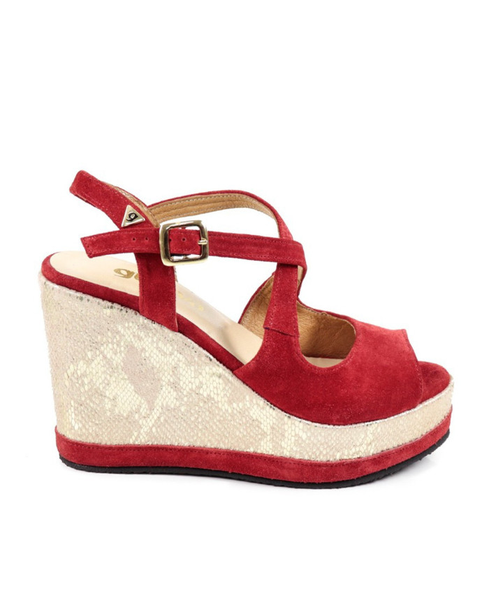 Sandalias de Cunha Ginova con brillo