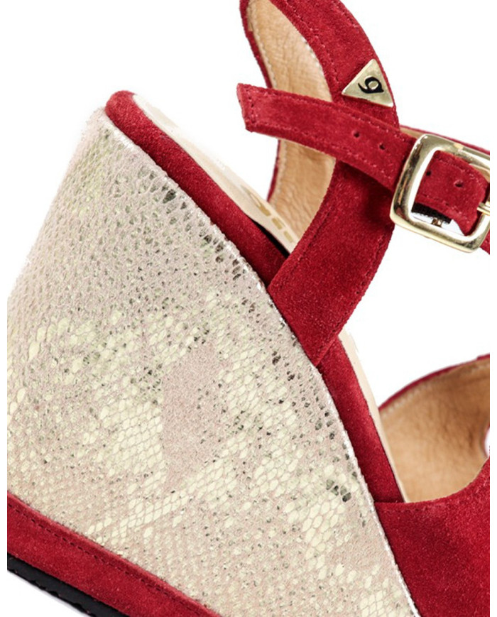 Sandalias de Cunha Ginova con brillo