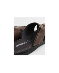 Zapatillas en piel con velcro Ginova