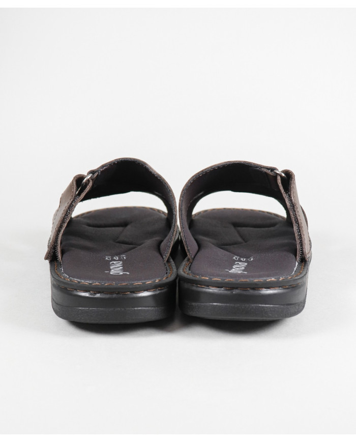 Zapatillas en piel con velcro Ginova