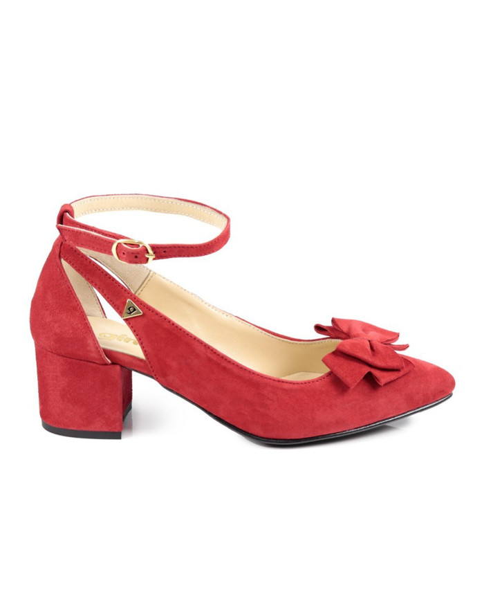 Red Women's Shoes Ginova with Front Lace