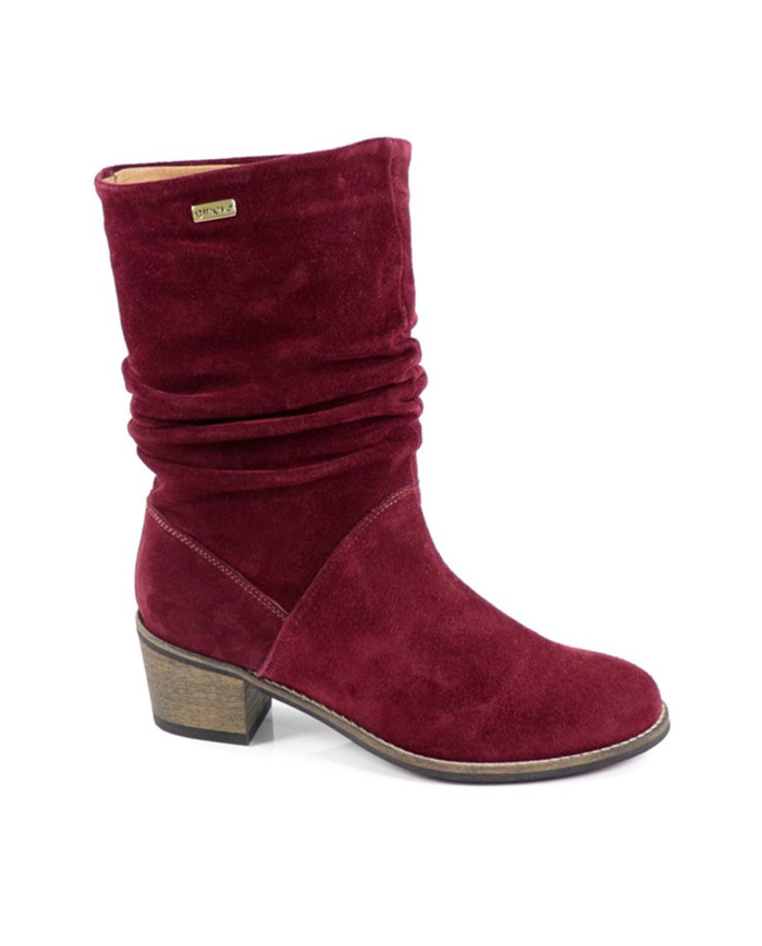 Botas Bordô de Salto Médio Ginova