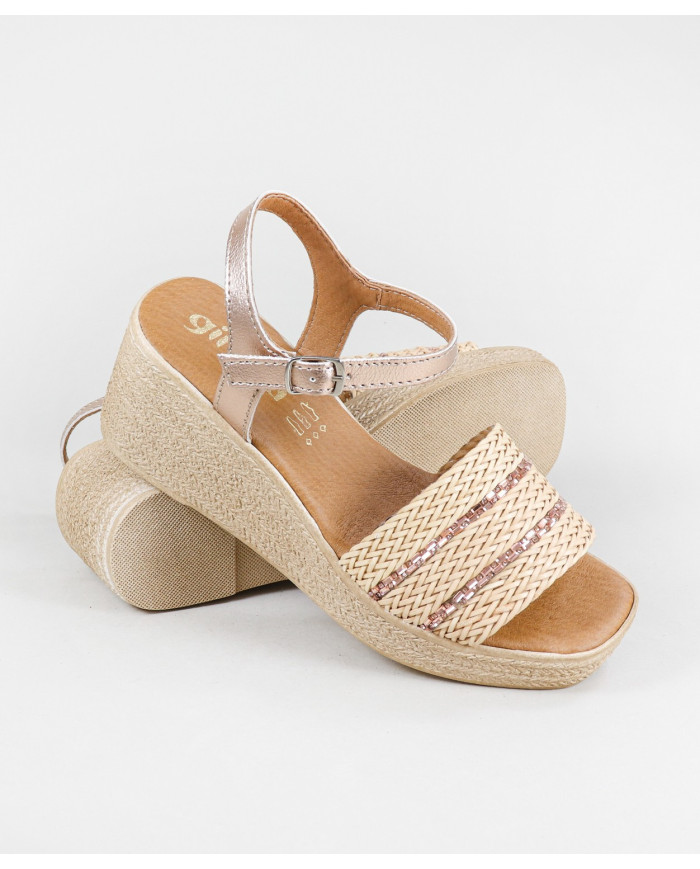Women's Sandals with Decorated Strip Ginova