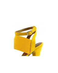 Elegant Women's Sandals Yellow Elastic Ginova