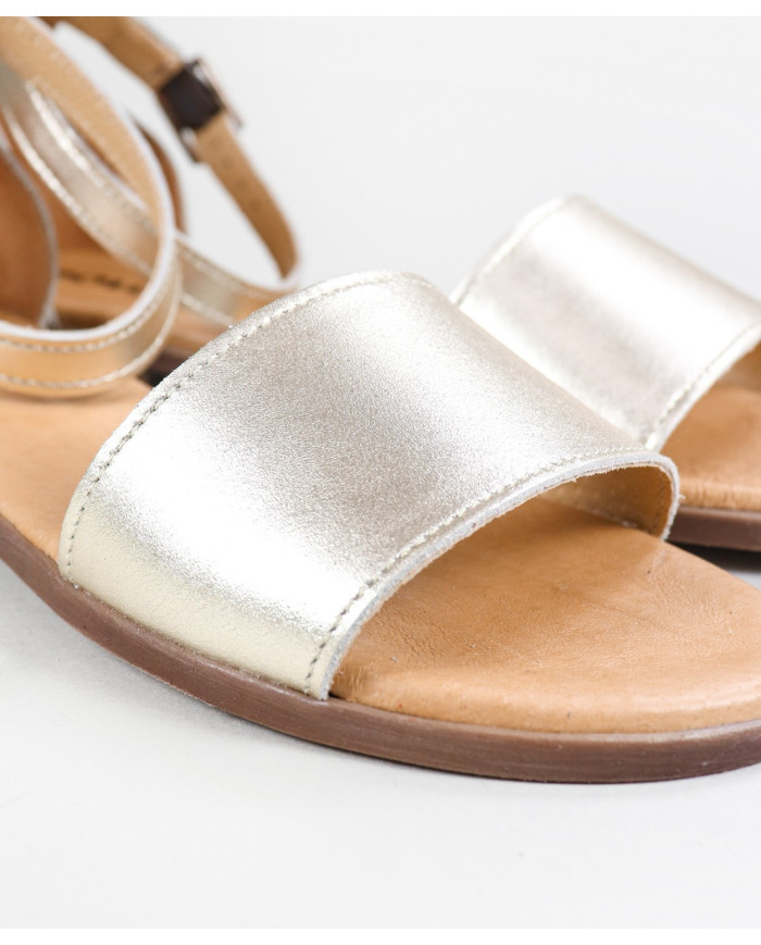 Sandalias Ginova de Señora con Tira Cruzada en Piel