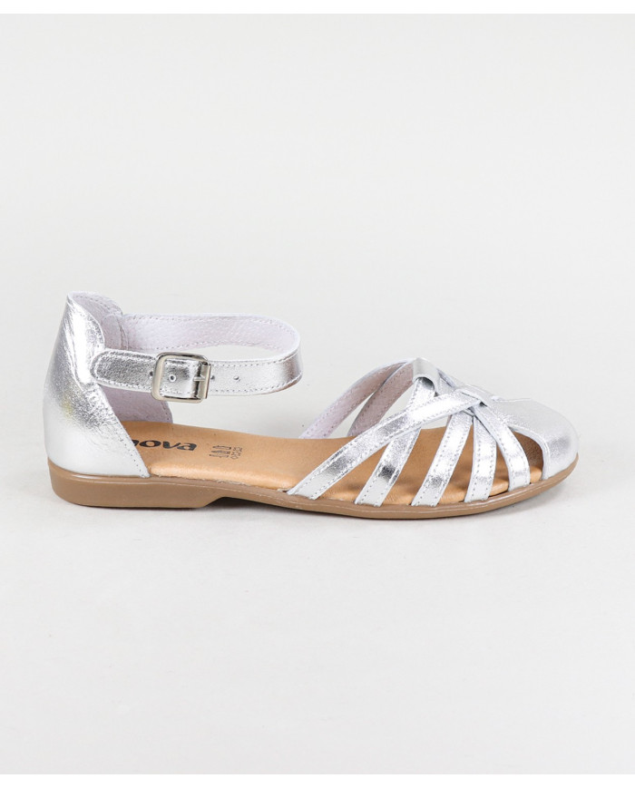 Sandalias Ginova de Señora con Tira Cruzada en Piel