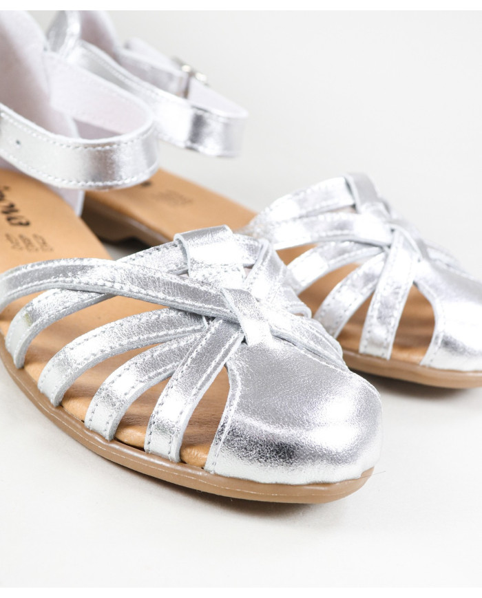 Sandalias Ginova de Señora con Tira Cruzada en Piel