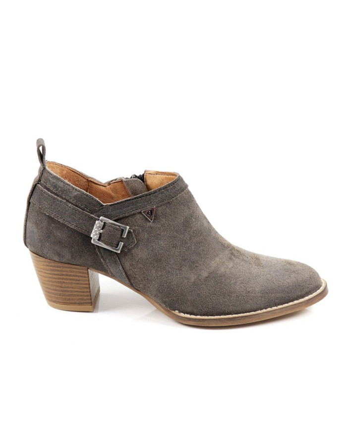 Botins Taupe de Senhora Ginova de Fecho
