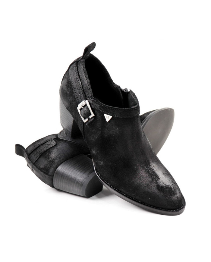 Botins Preto de Senhora Ginova de Fecho