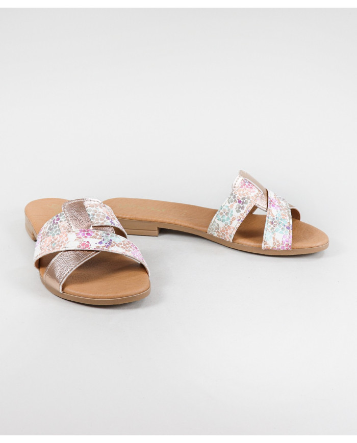 Women's Slippers with Colored Strips Ginova