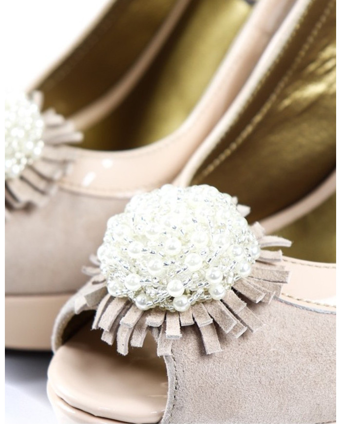 Compensated Ladies Sandals Nude with Ginova Application